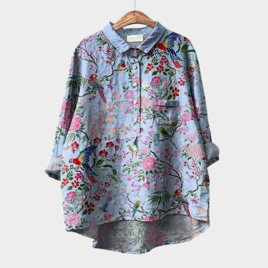 Violetta – sun-kissed floral oversized blouse