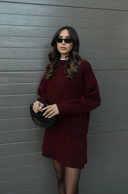 THE MAYE - KNIT SUIT (TOP + SKIRT)