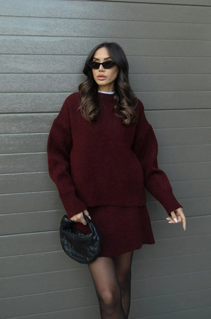 THE MAYE - KNIT SUIT (TOP + SKIRT)
