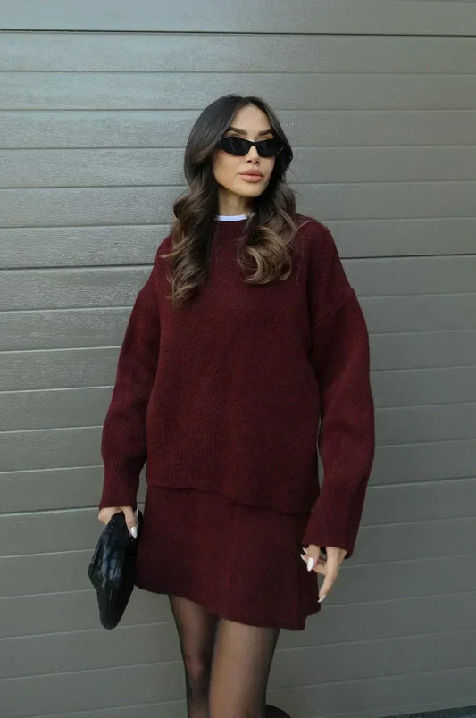 THE MAYE - KNIT SUIT (TOP + SKIRT)