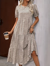Adelina – tiered charm puff-sleeve dress