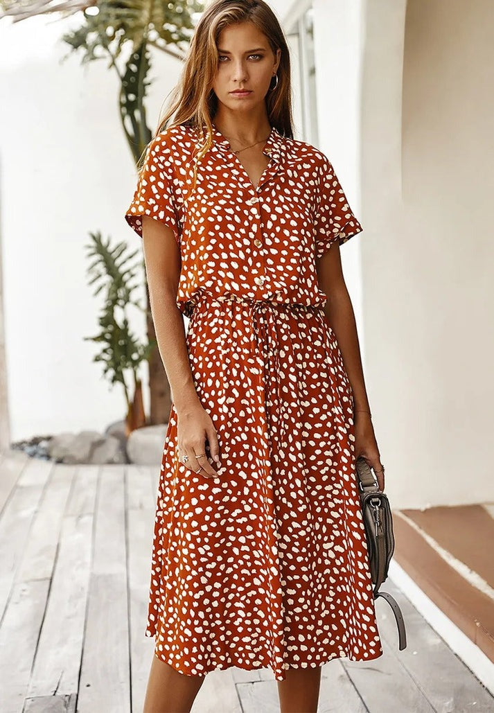 EDITH - ELEGANT V-NECK DRESS