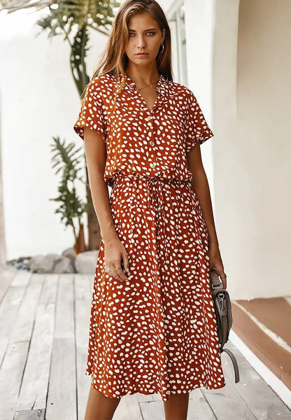 EDITH - ELEGANT V-NECK DRESS