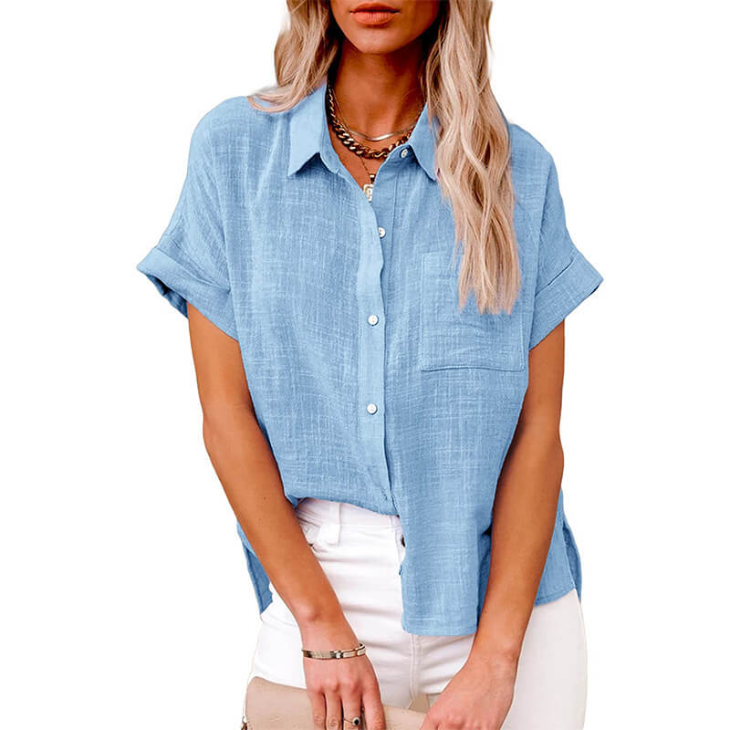 Adelene – ivory grace button blouse
