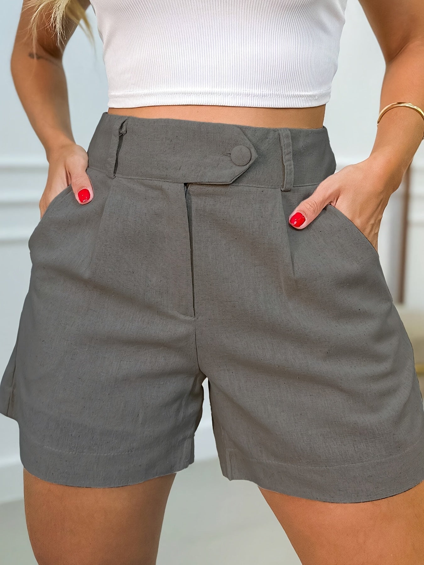 MARINA - HIGH-WAIST CASUAL SHORTS
