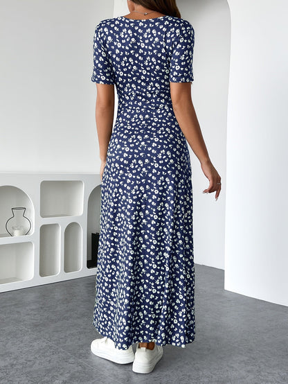 LUCIA - ELEGANT FLORAL KNIT DRESS