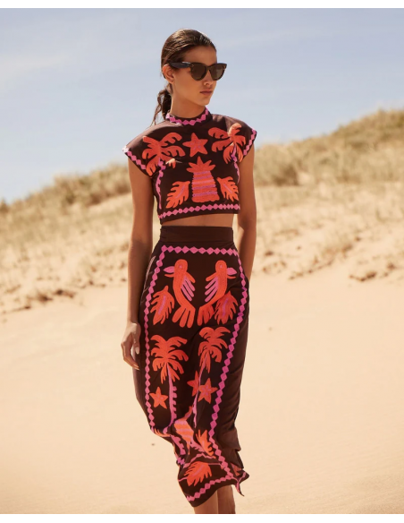 Katia – sunlit bloom top & skirt set