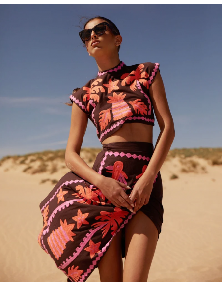 Katia – sunlit bloom top & skirt set