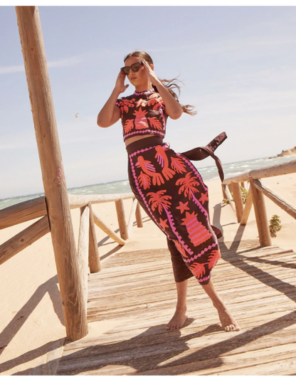 Katia – sunlit bloom top & skirt set