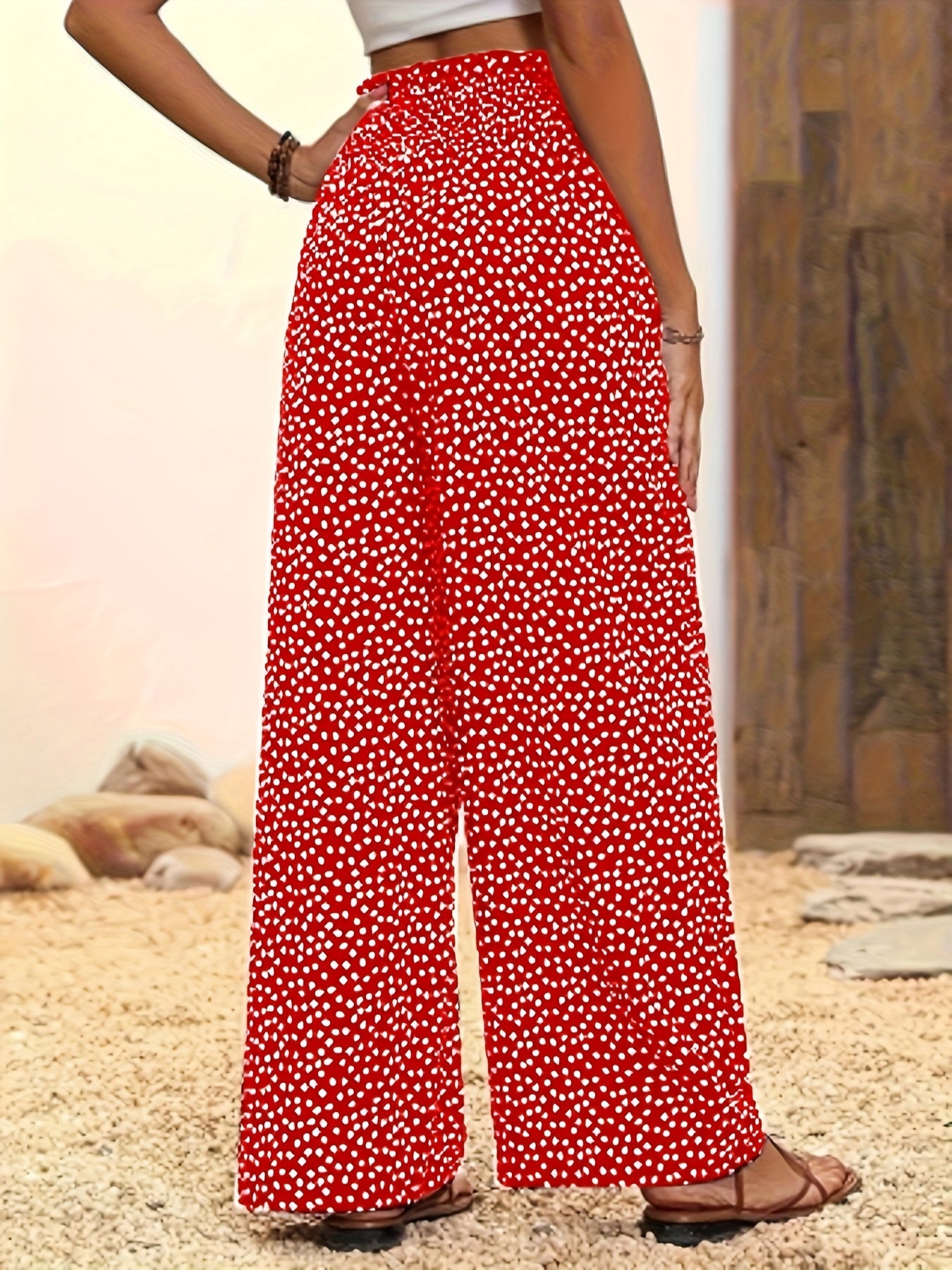 MIRA - ALLOVER PRINT WIDE-LEG PANTS