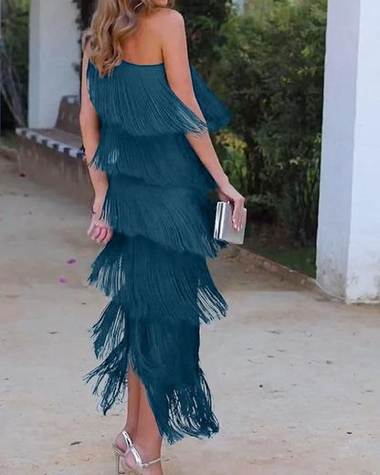 PRISCILLA - ELEGANT OFF-SHOULDER DRESS