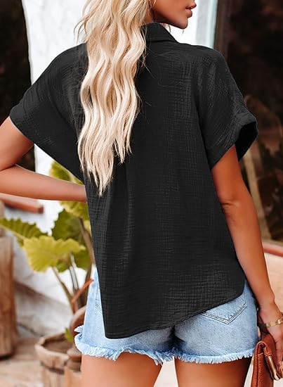 Brielle – sun-kissed linen ripple top