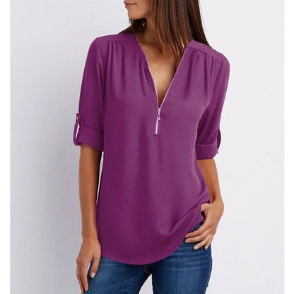 Lizzy – midnight gloss zip top