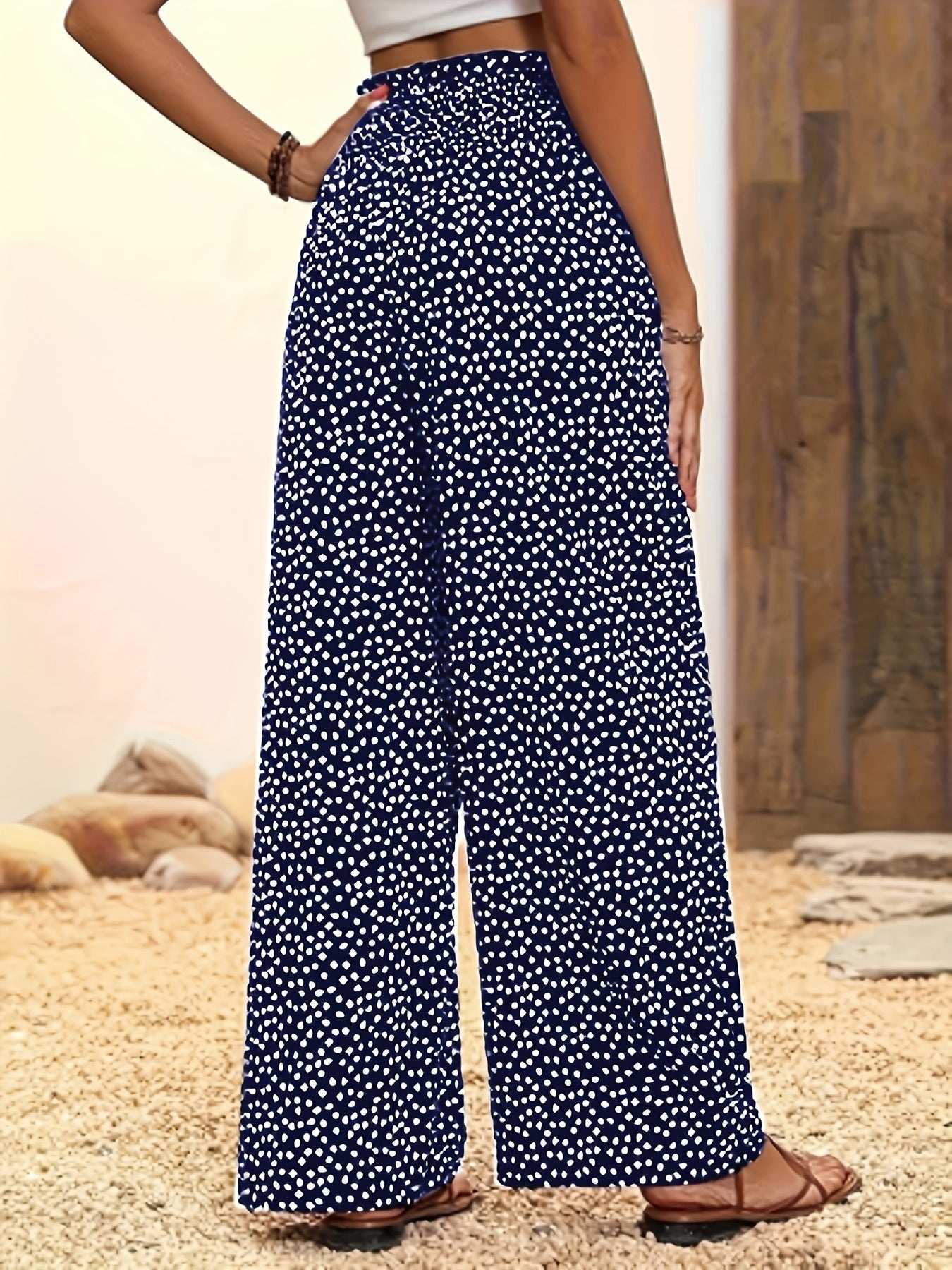 MIRA - ALLOVER PRINT WIDE-LEG PANTS