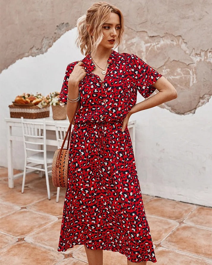 EDITH - ELEGANT V-NECK DRESS