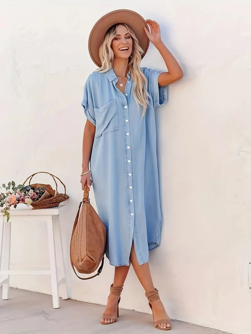 BÉATRICE - SHIRT DRESS WITH POCKETS