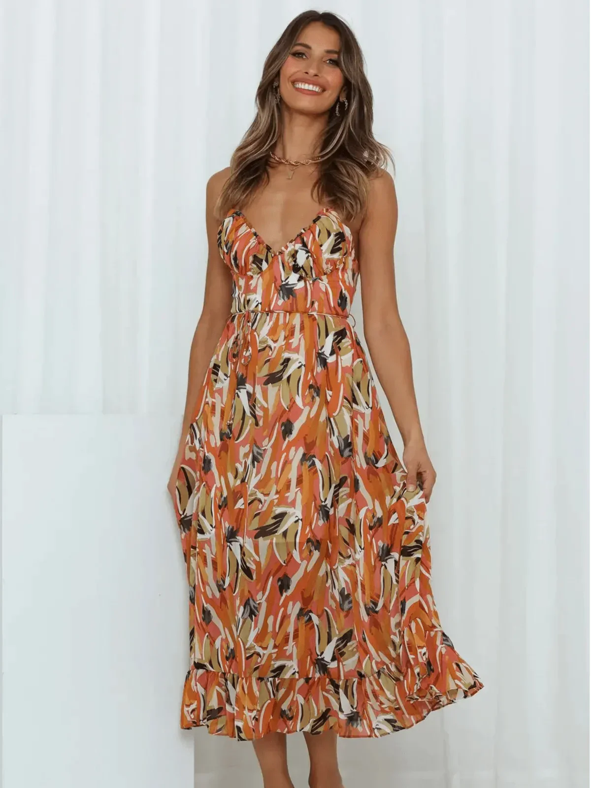 CHIARA - COLORFUL MIDI DRESS