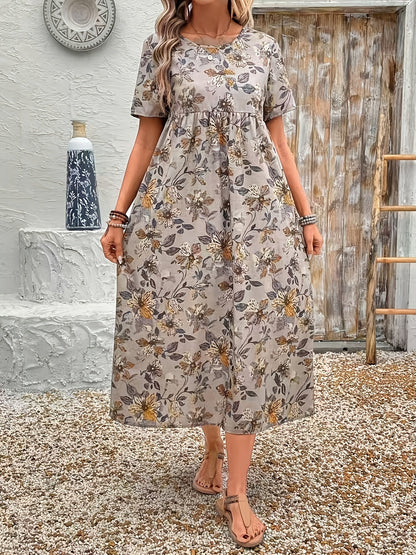 LENA - FLORAL PRINT CASUAL DRESS