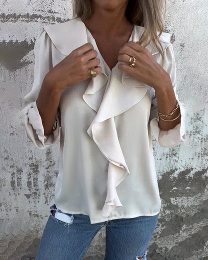 Genessa – petal breeze ruffle top