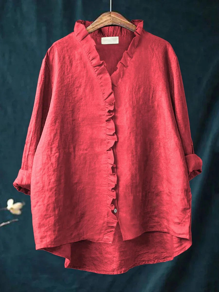 Tifannie – soft ruffle charm blouse