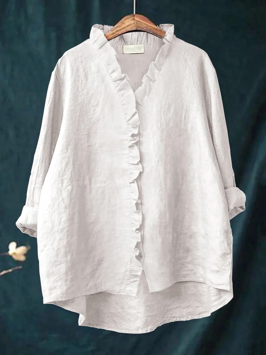 Tifannie – soft ruffle charm blouse