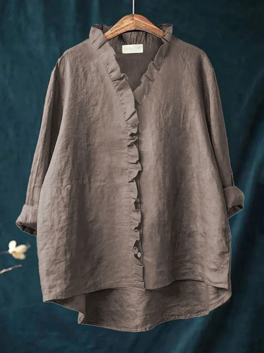 Tifannie – soft ruffle charm blouse