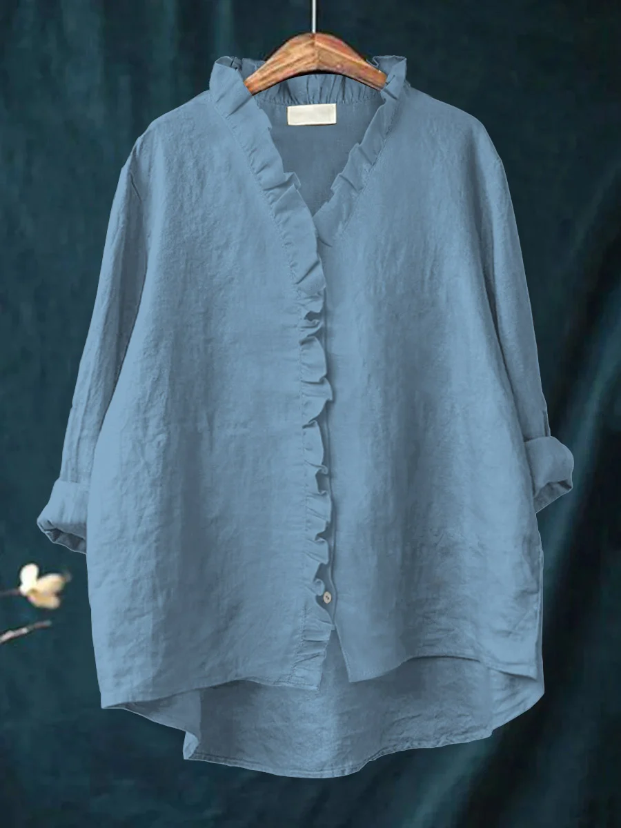 Tifannie – soft ruffle charm blouse