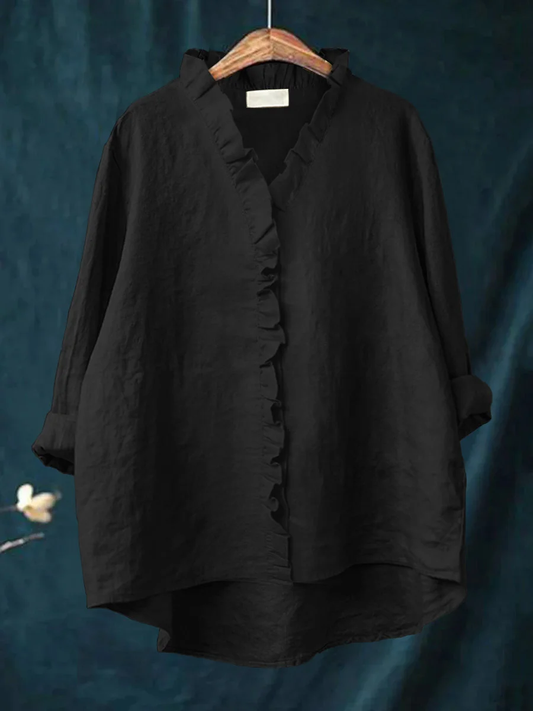 Tifannie – soft ruffle charm blouse