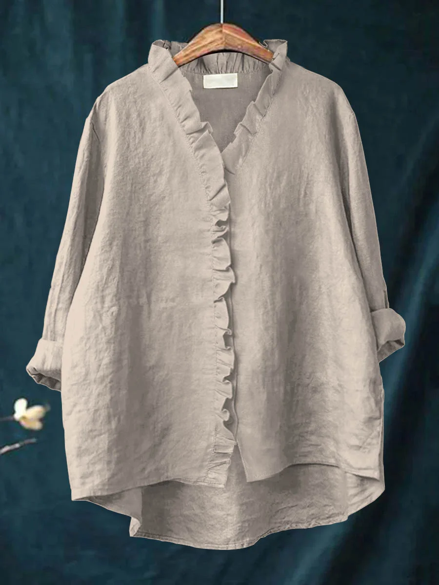 Tifannie – soft ruffle charm blouse