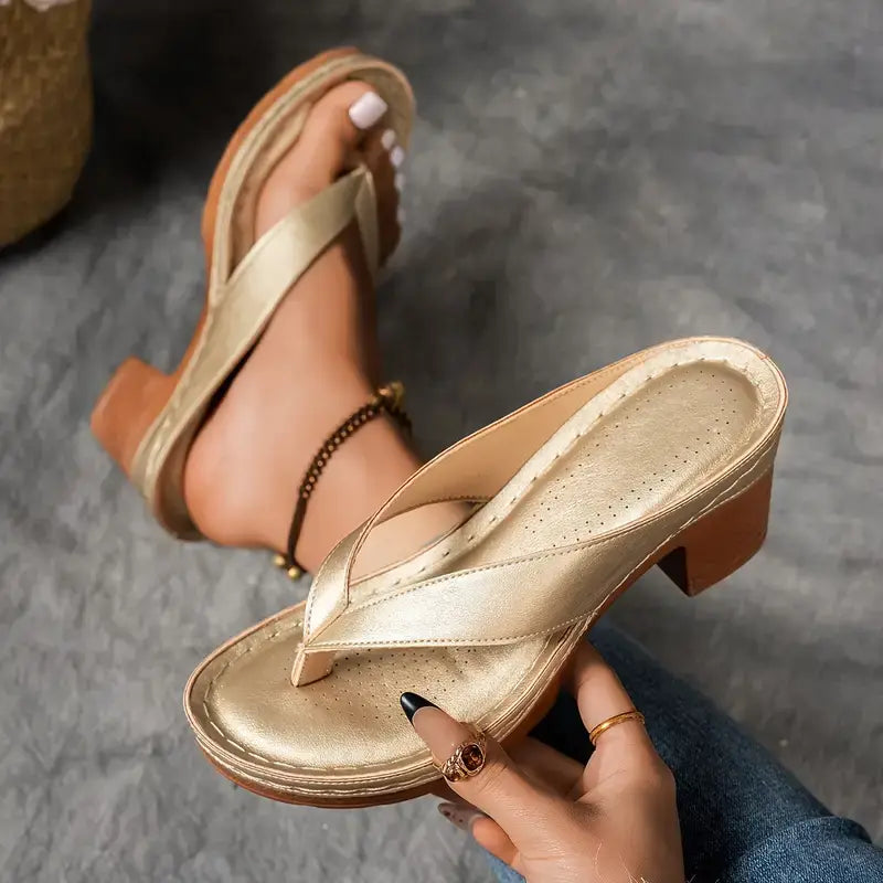 Louise – orthopedic heeled slipper in serene comfort
