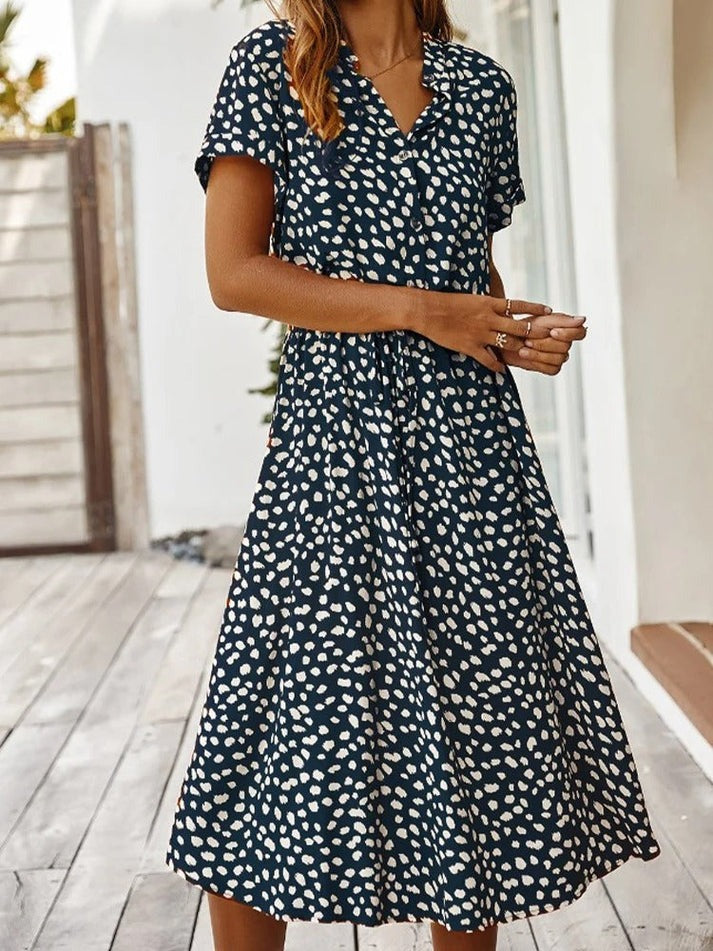 EDITH - ELEGANT V-NECK DRESS
