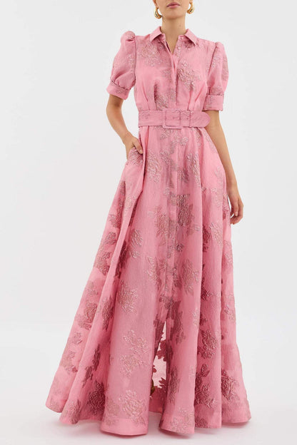ANABELLA - SHORT DRESS WITH PUFF SLEEVES