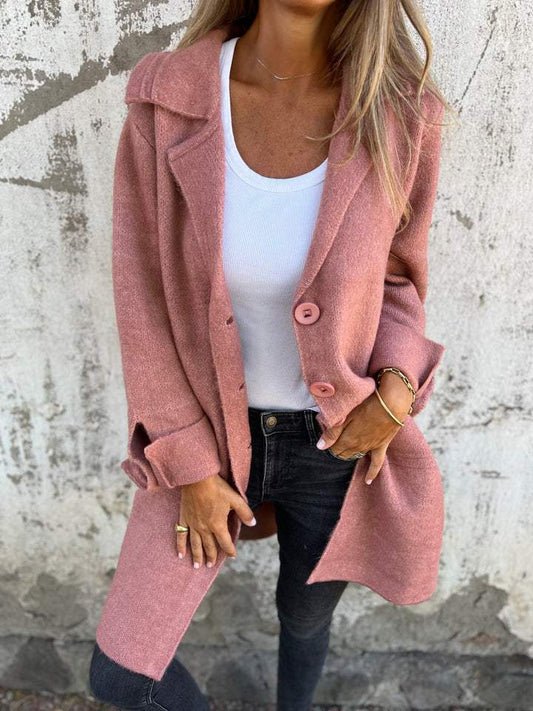EMILY – LONG ELEGANT COAT WITH STYLISH LAPELS