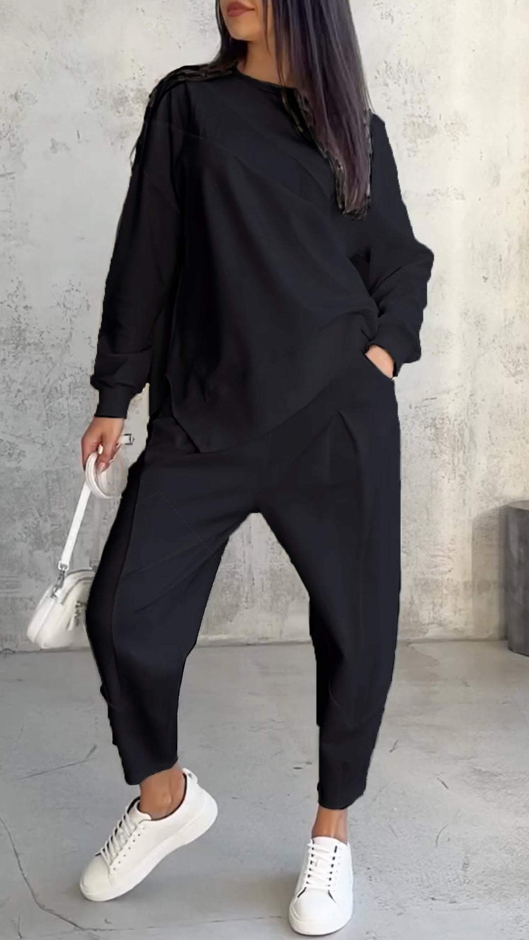 THE ZEN - TWO-PIECE SET WITH ROUND NECK AND LONG SLEEVES