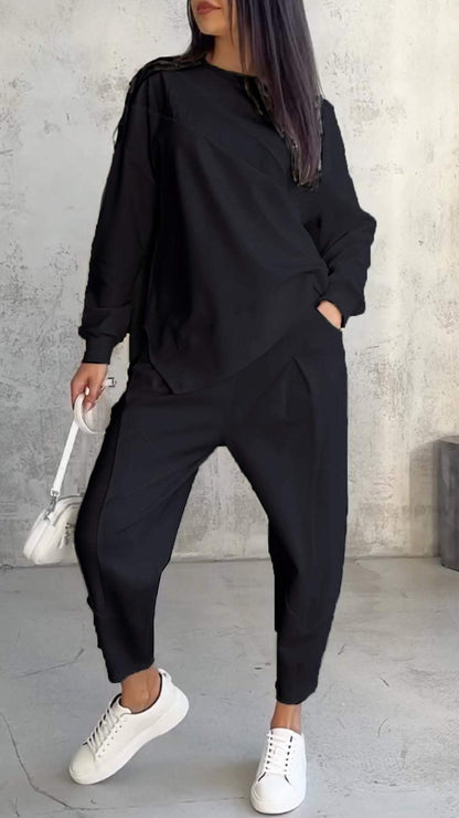 THE ZEN - TWO-PIECE SET WITH ROUND NECK AND LONG SLEEVES