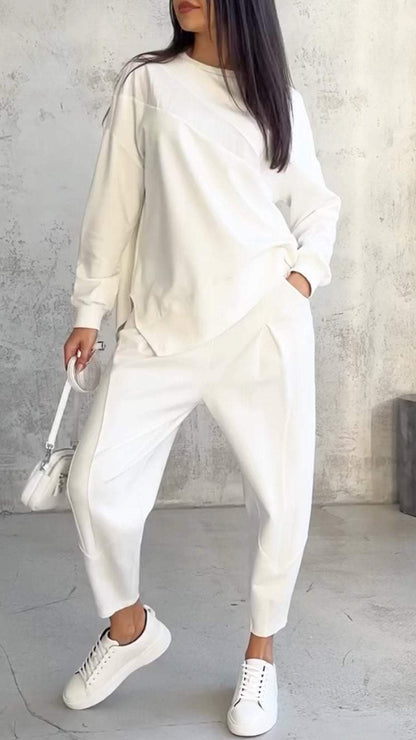 FLORIANA - ELEGANT TWO-PIECE SET WITH ROUND NECKLINE AND LONG SLEEVES