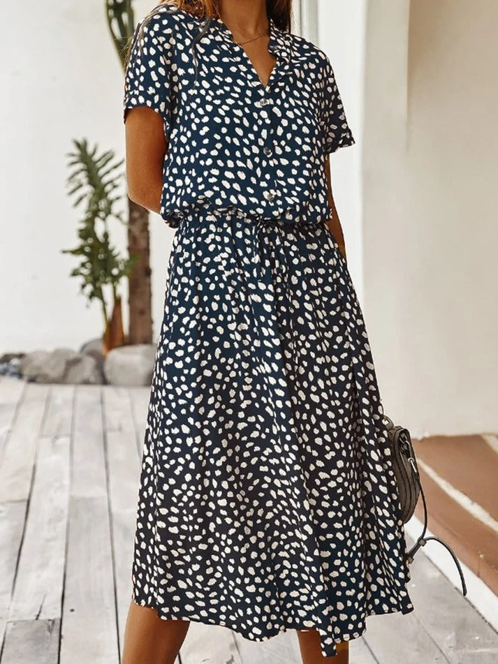EDITH - ELEGANT V-NECK DRESS