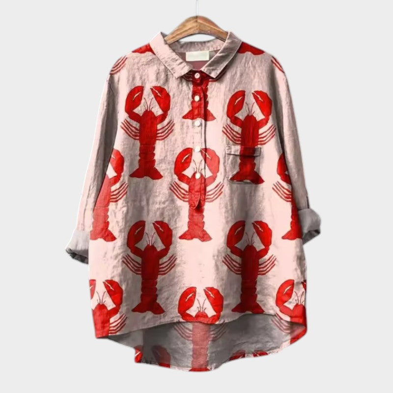 Violetta – sun-kissed floral oversized blouse