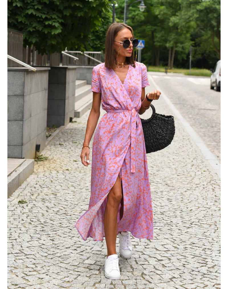 EVA - STYLISH V-NECK DRESS