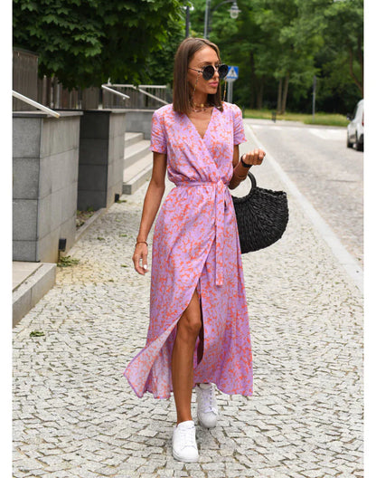 EVA - STYLISH V-NECK DRESS