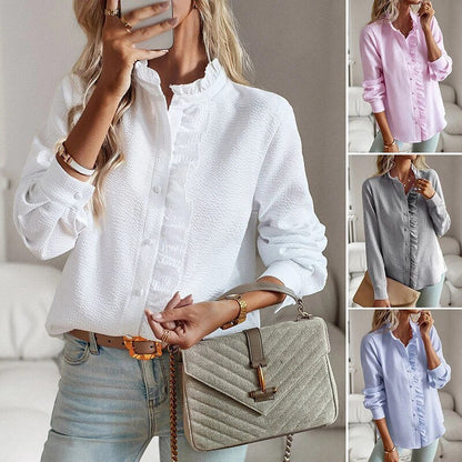 Belle – effortless charm polo blouse
