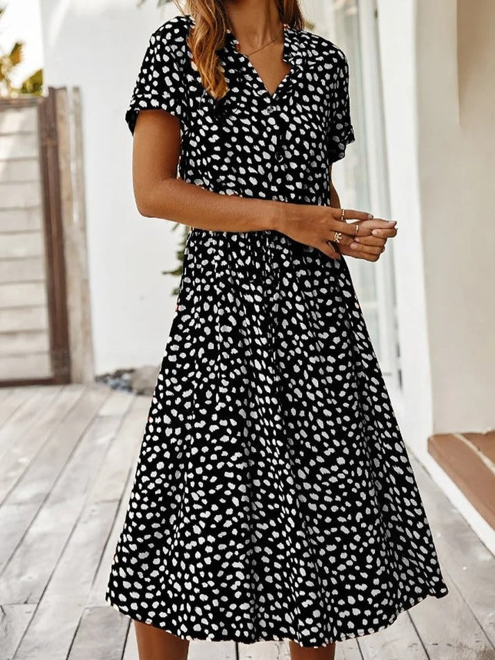 EDITH - ELEGANT V-NECK DRESS