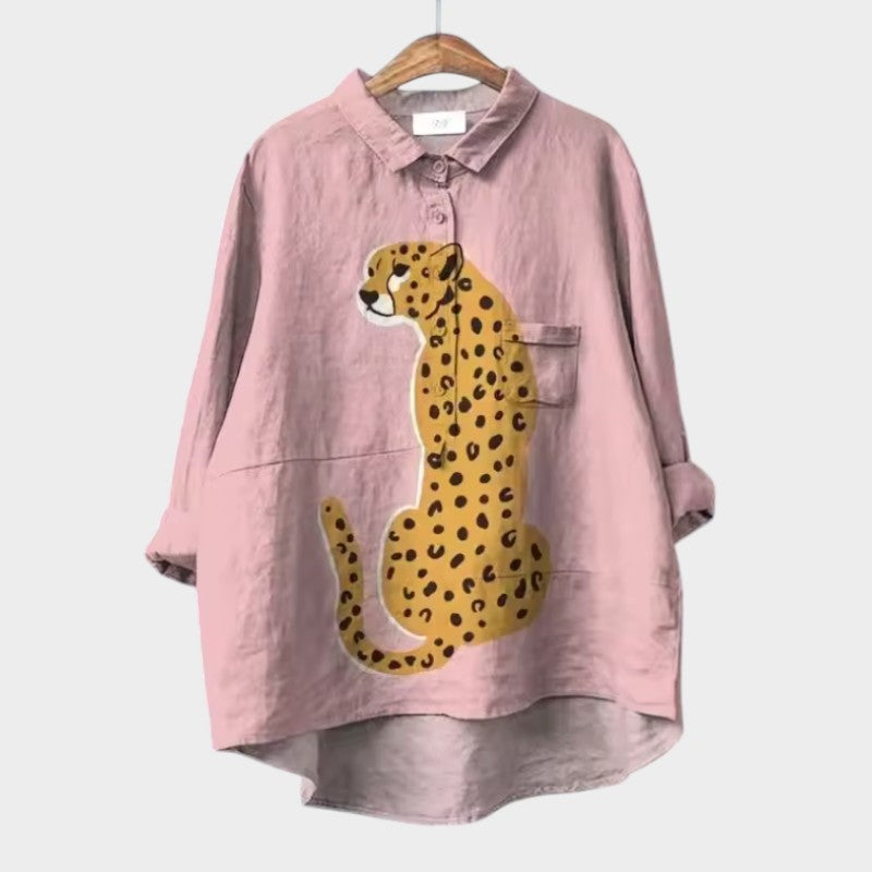 Violetta – sun-kissed floral oversized blouse