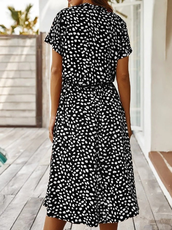 EDITH - ELEGANT V-NECK DRESS