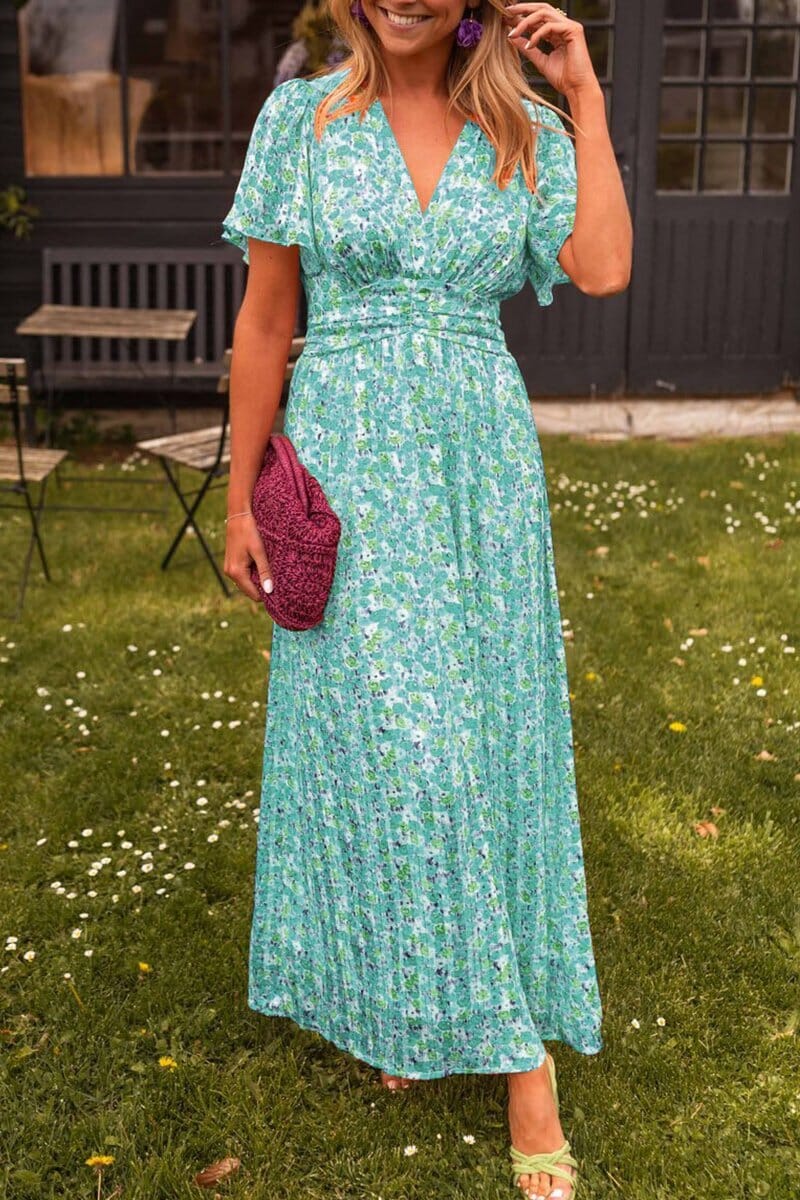 Sandra – graceful drape maxi dress