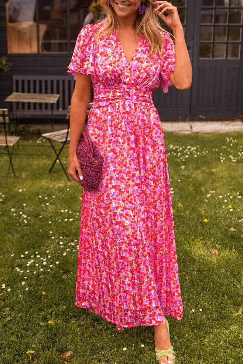 Sandra – graceful drape maxi dress