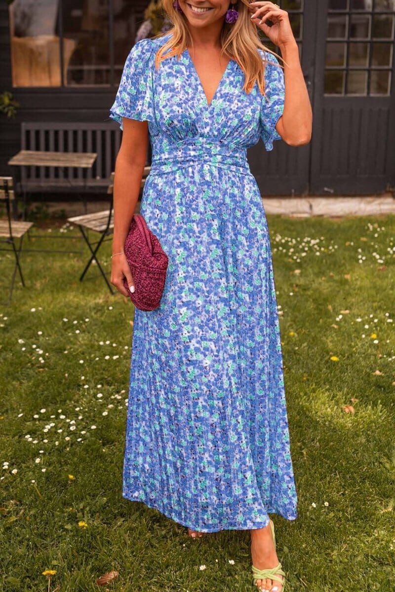 Sandra – graceful drape maxi dress