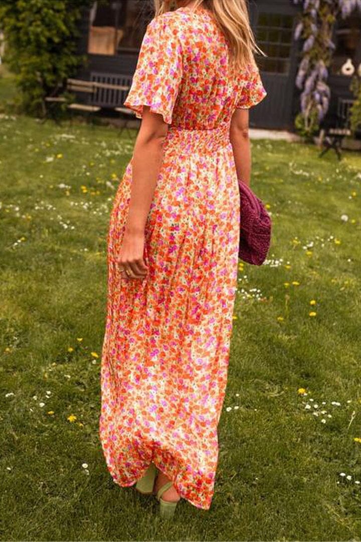 Sandra – graceful drape maxi dress