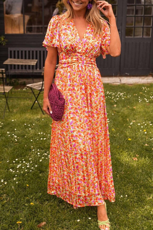 Sandra – graceful drape maxi dress