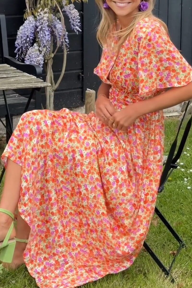 Sandra – graceful drape maxi dress